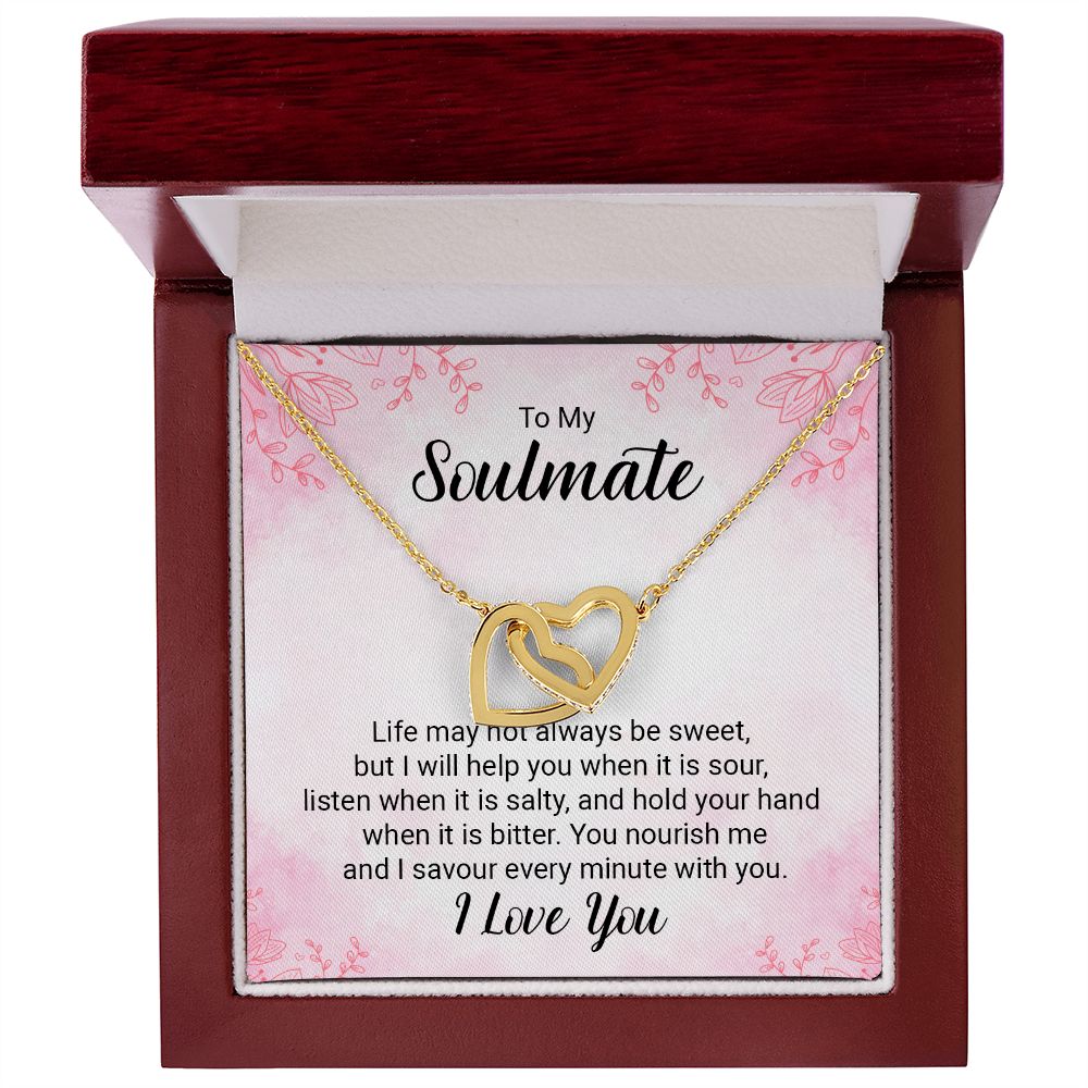 To My Soulmate heart necklace