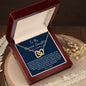 Dad to daughter on wedding day Interlocking Hearts necklace