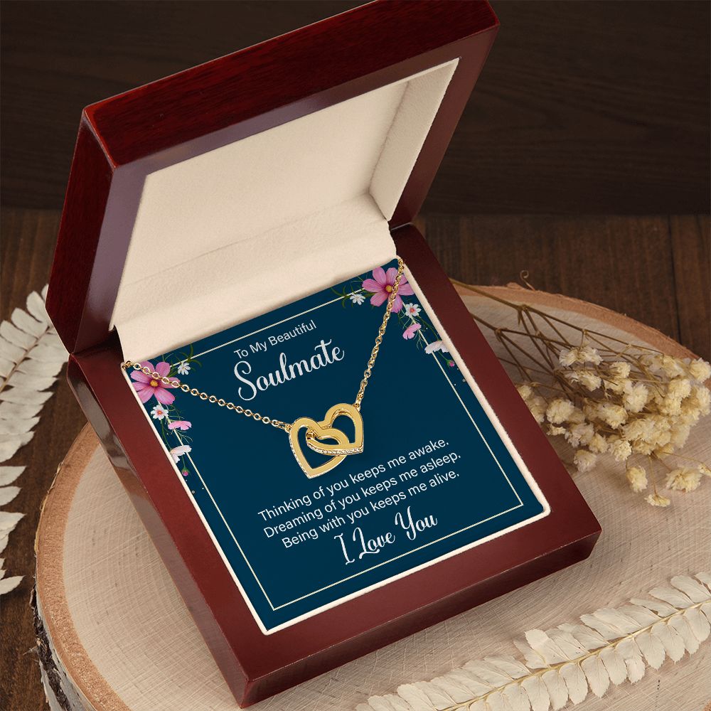 To My Soulmate wife girlfriend Valentines day birthday Christmas necklace