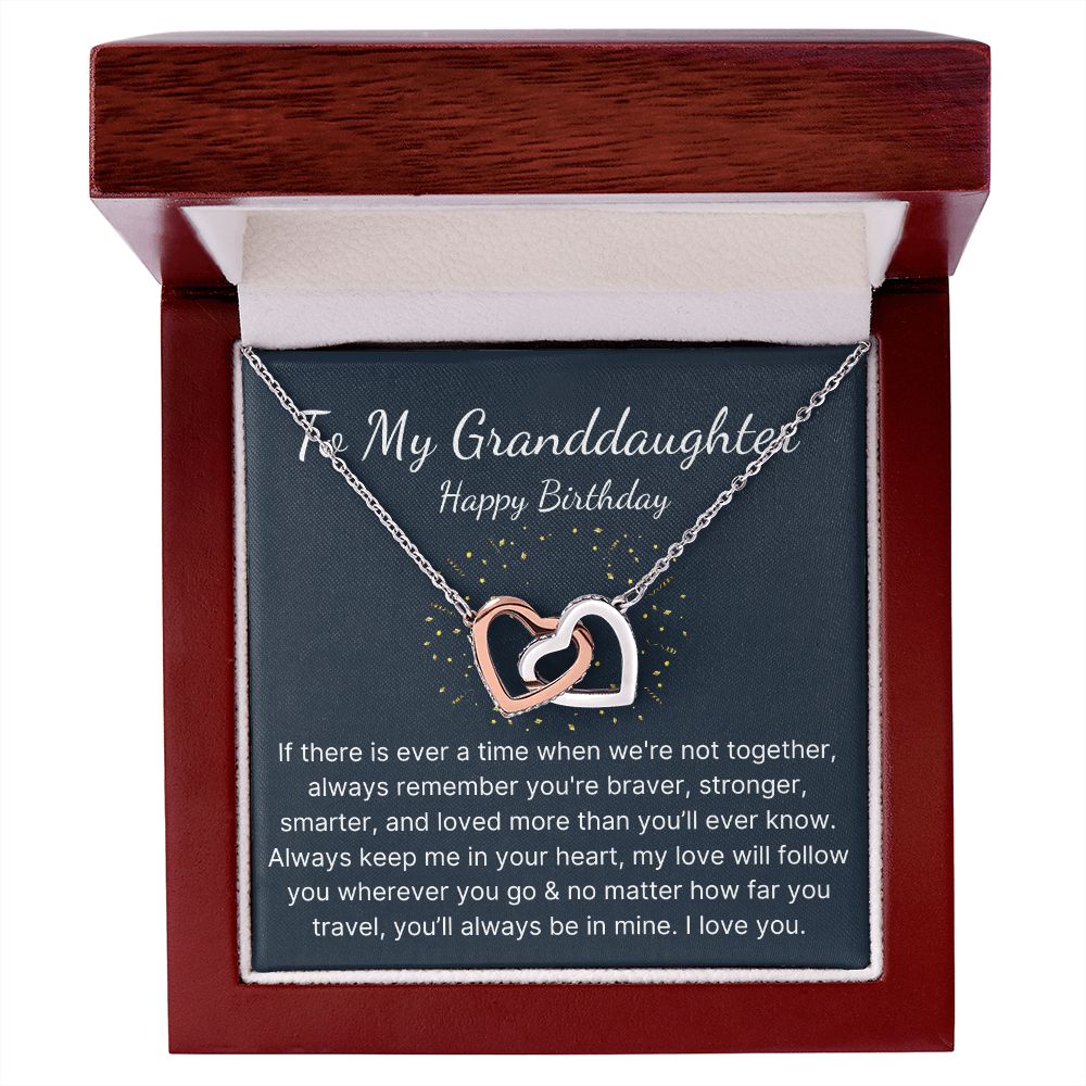 Granddaughter heart necklace birthday present