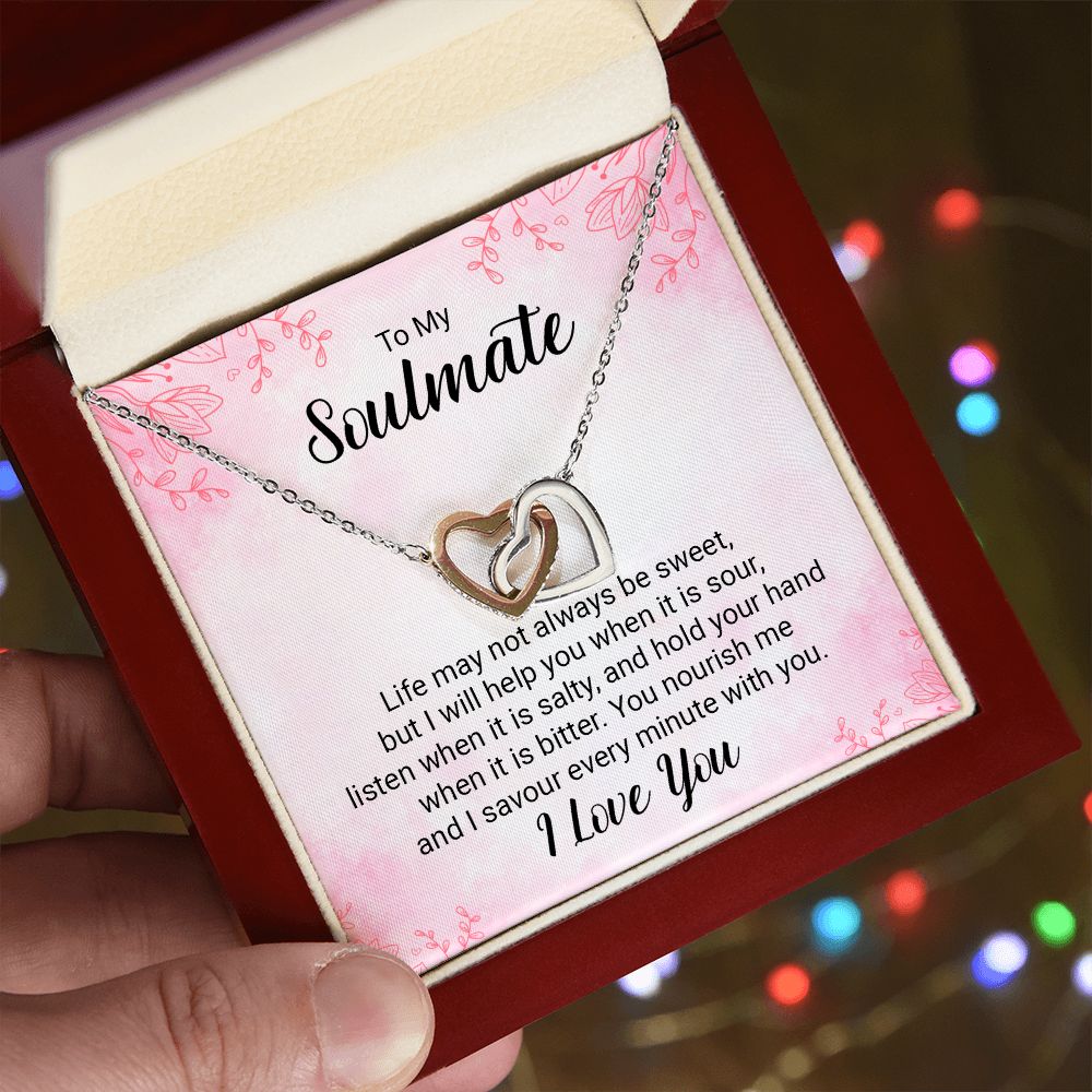 To My Soulmate heart necklace