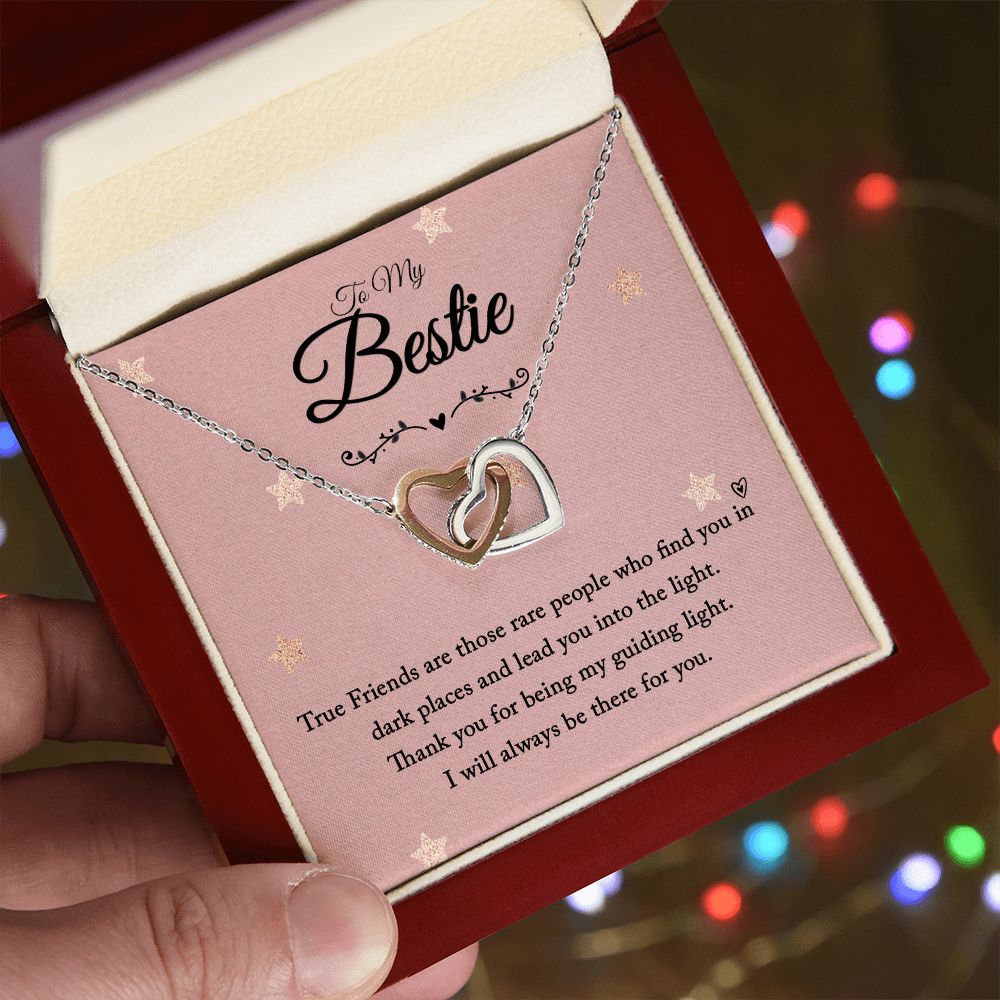 To My bestie heart necklace
