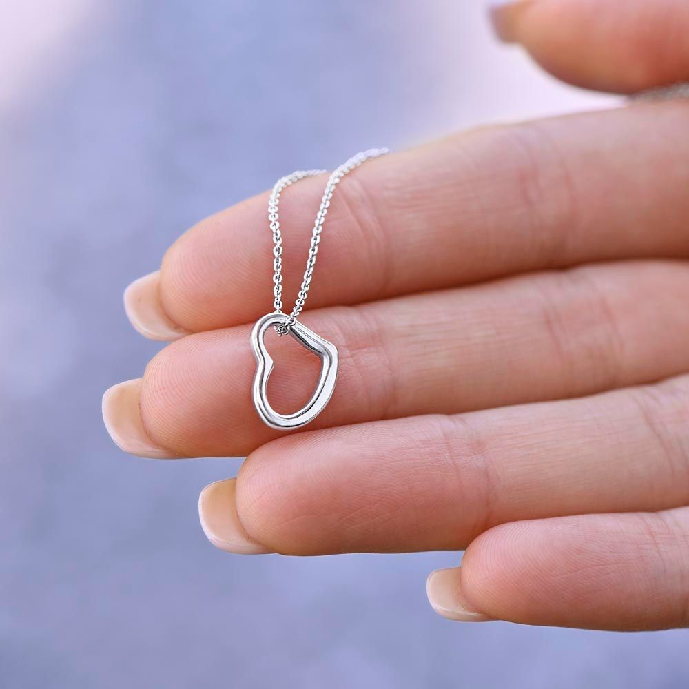 To My soulmate Delicate Heart Necklace for wife girlfriend