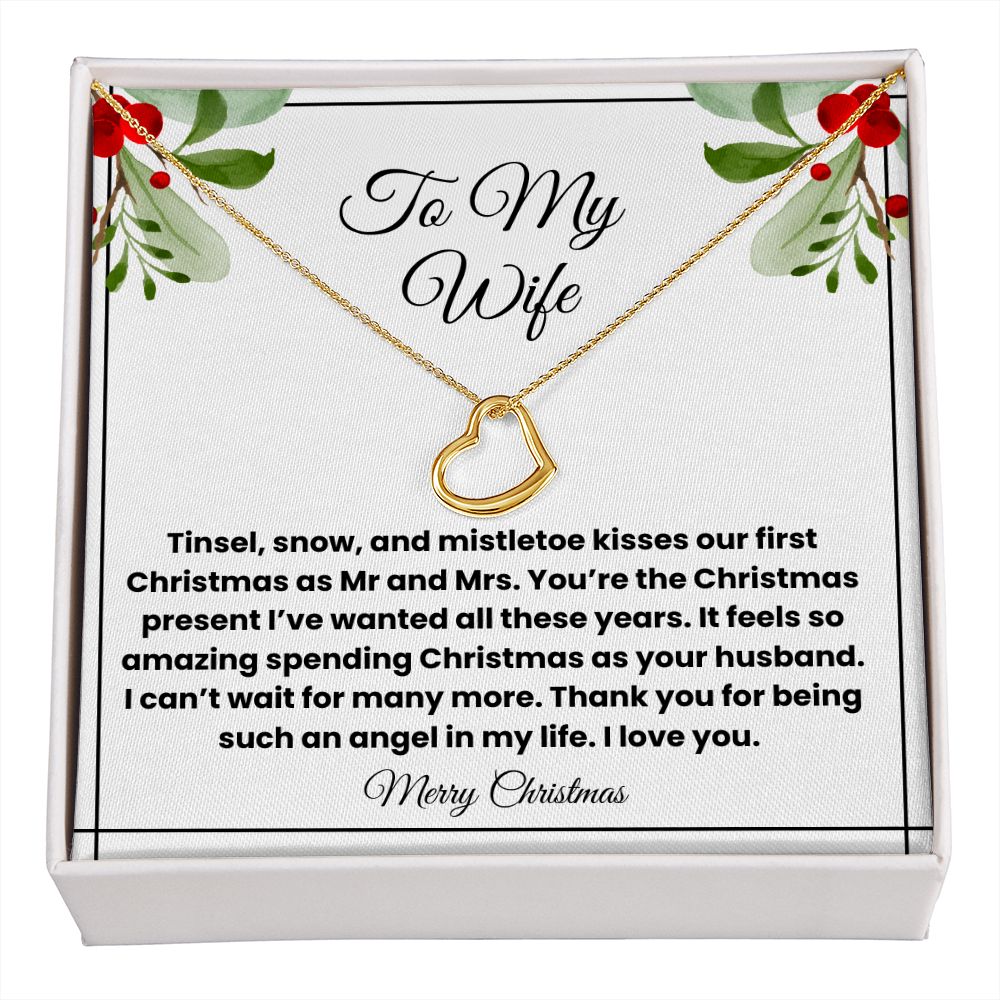 First Christmas as Mr and Mrs delicate heart