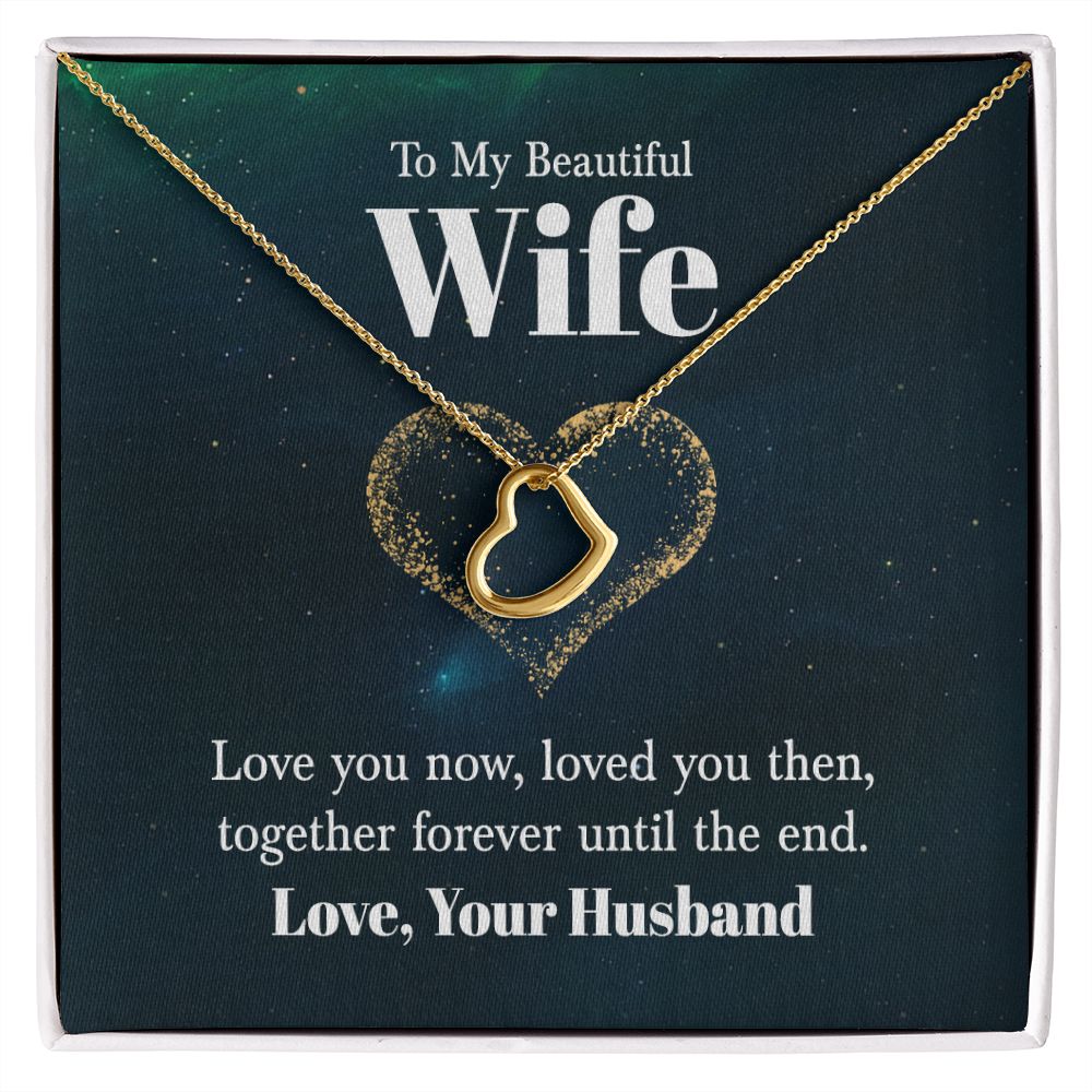 I love you delicate heart necklace