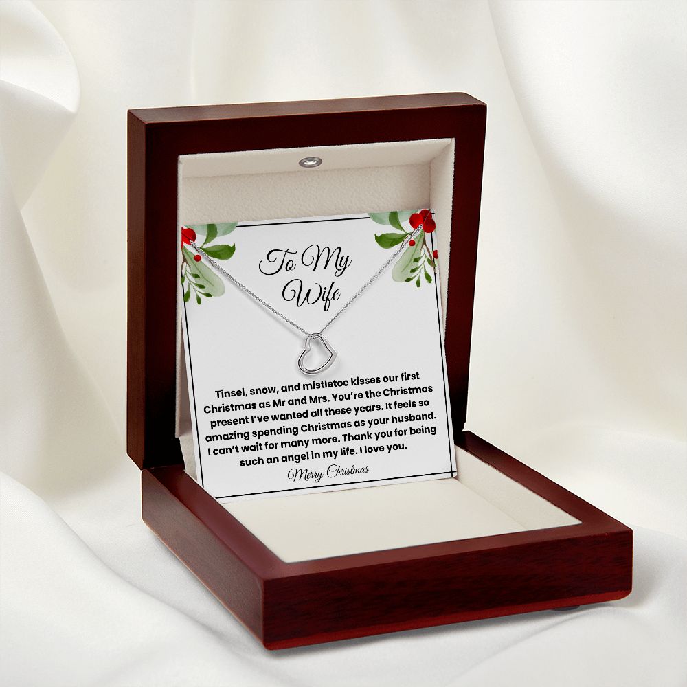 First Christmas as Mr and Mrs delicate heart