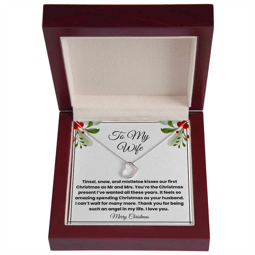 First Christmas as Mr and Mrs delicate heart