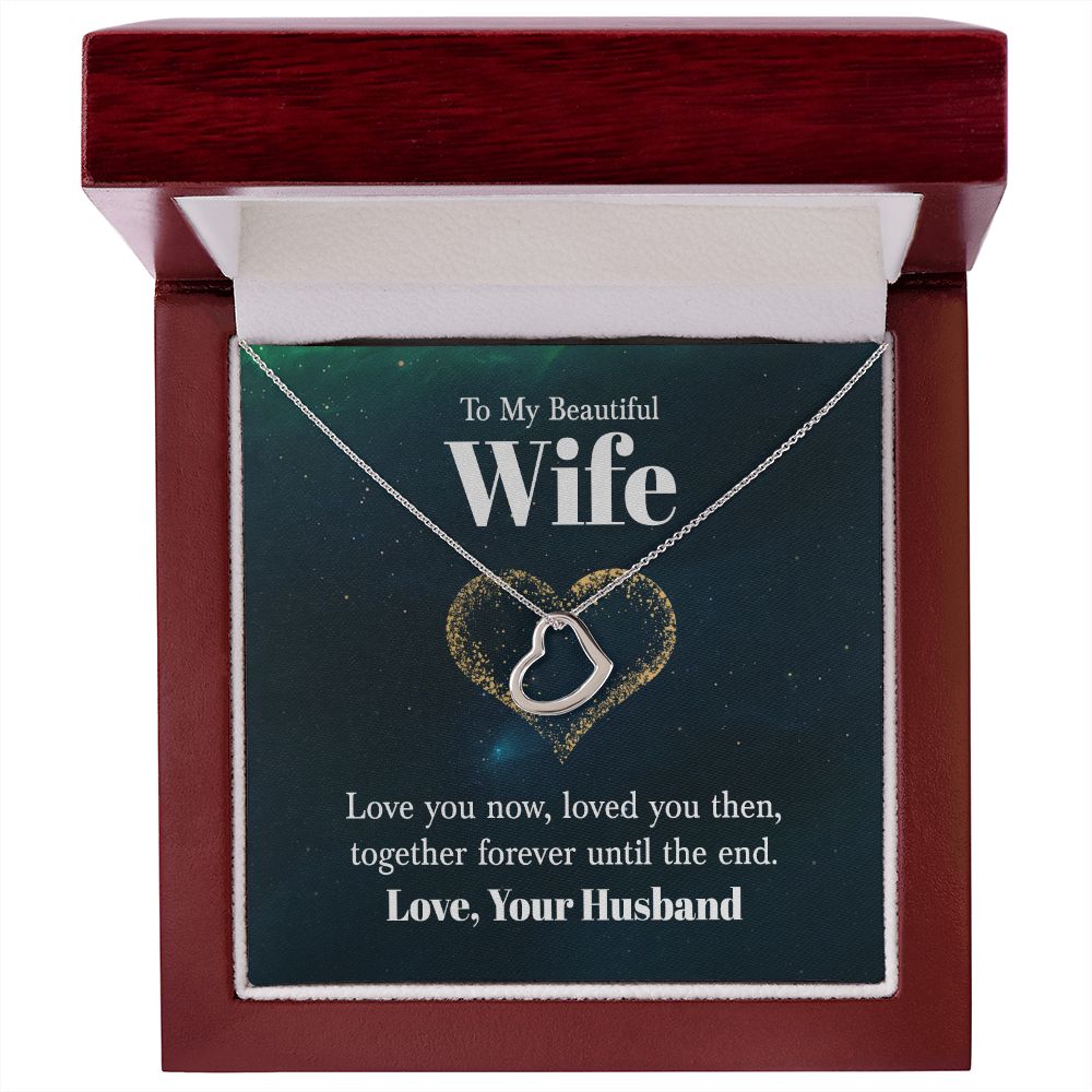 I love you delicate heart necklace