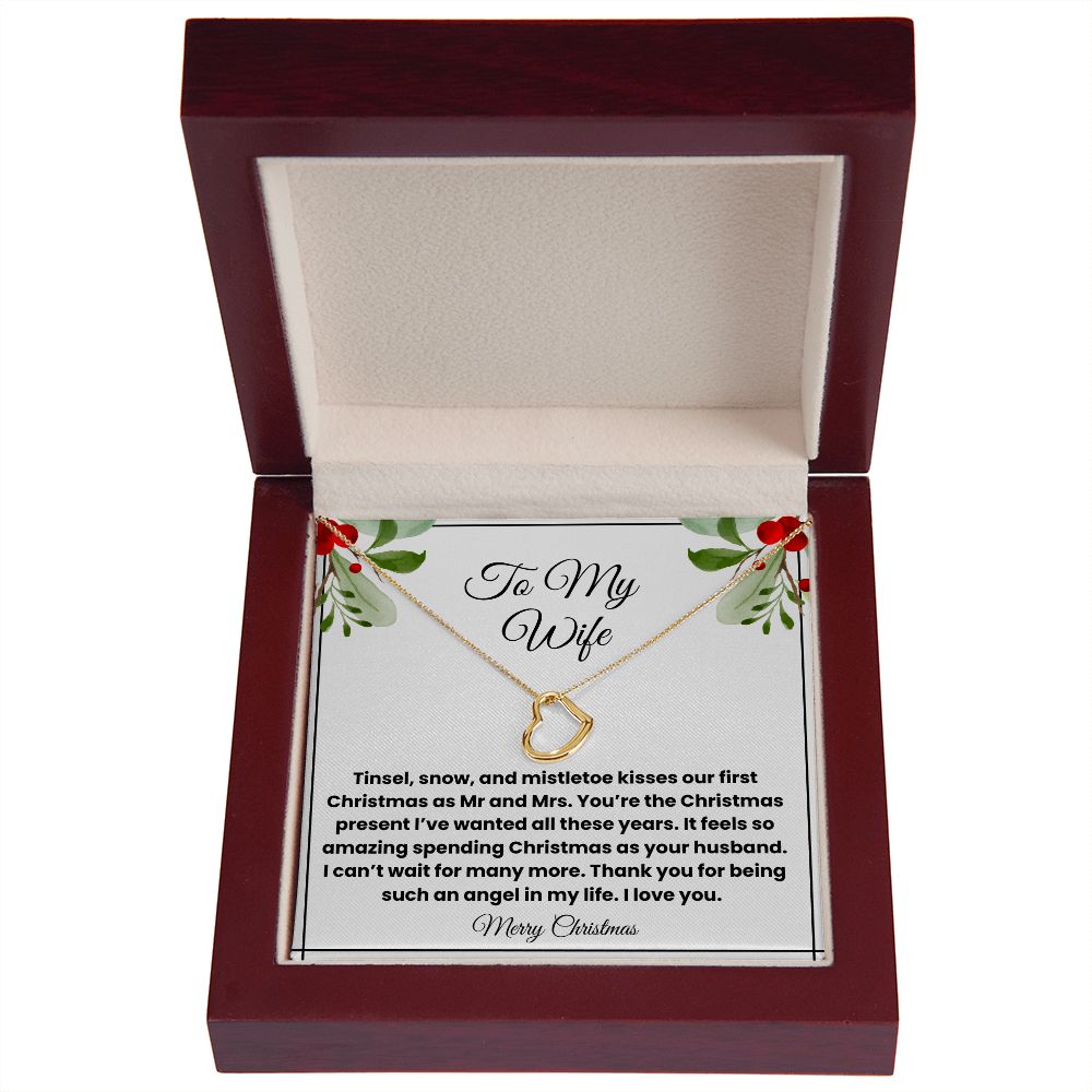 First Christmas as Mr and Mrs delicate heart