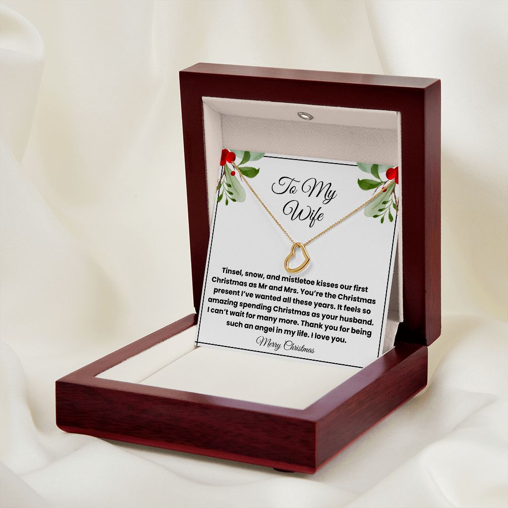 First Christmas as Mr and Mrs delicate heart