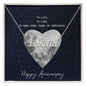 Happy Anniversary Name custom necklace