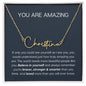 Personalized you are amazing Signature Style Name necklace Gift
