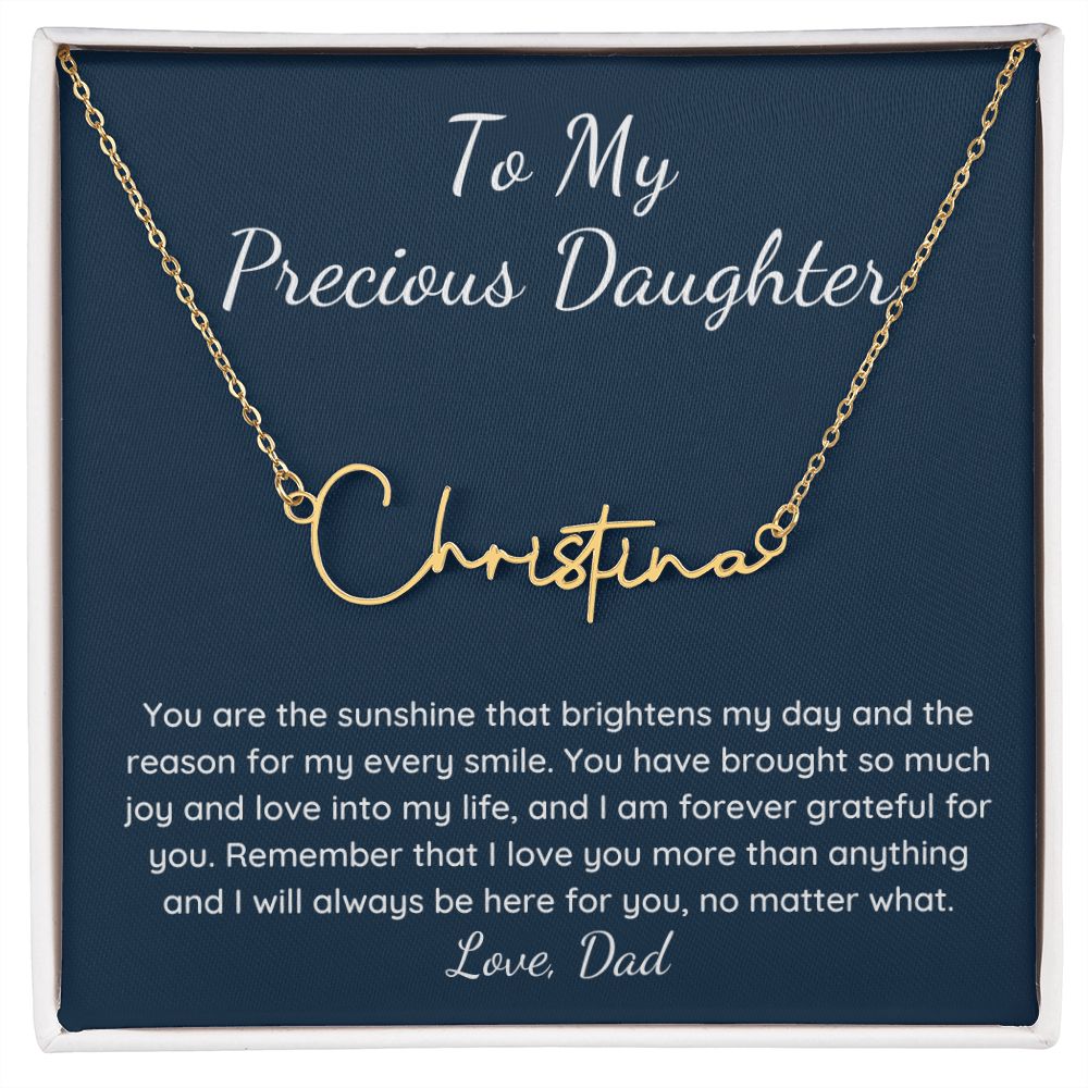 Daughter name necklace top