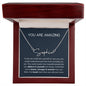 Personalized you are amazing Signature Style Name necklace Gift
