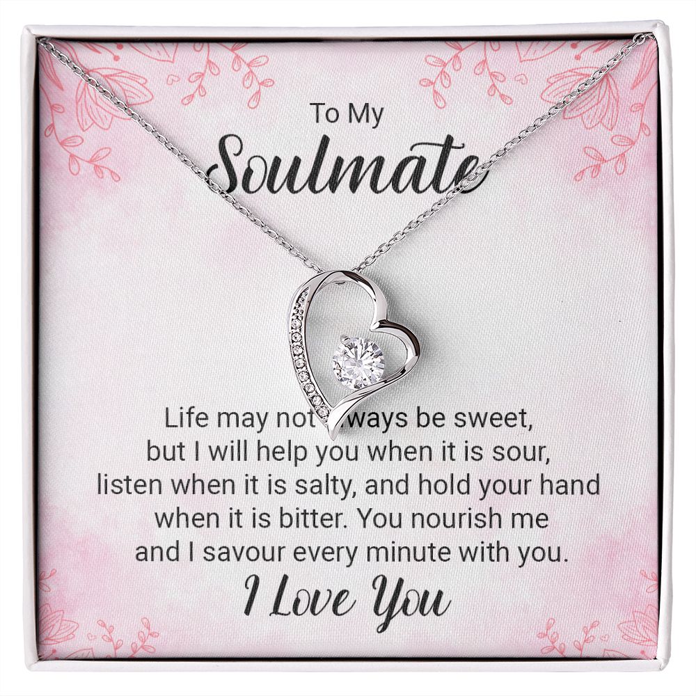 To My Soulmate Gold Forever Love Necklace