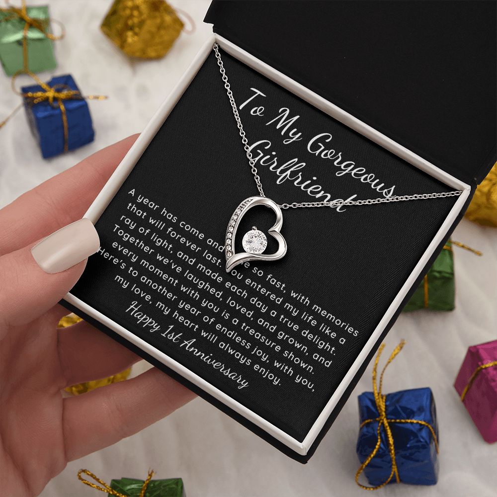 Forever Love Necklace for girlfriend One Year dating anniversary