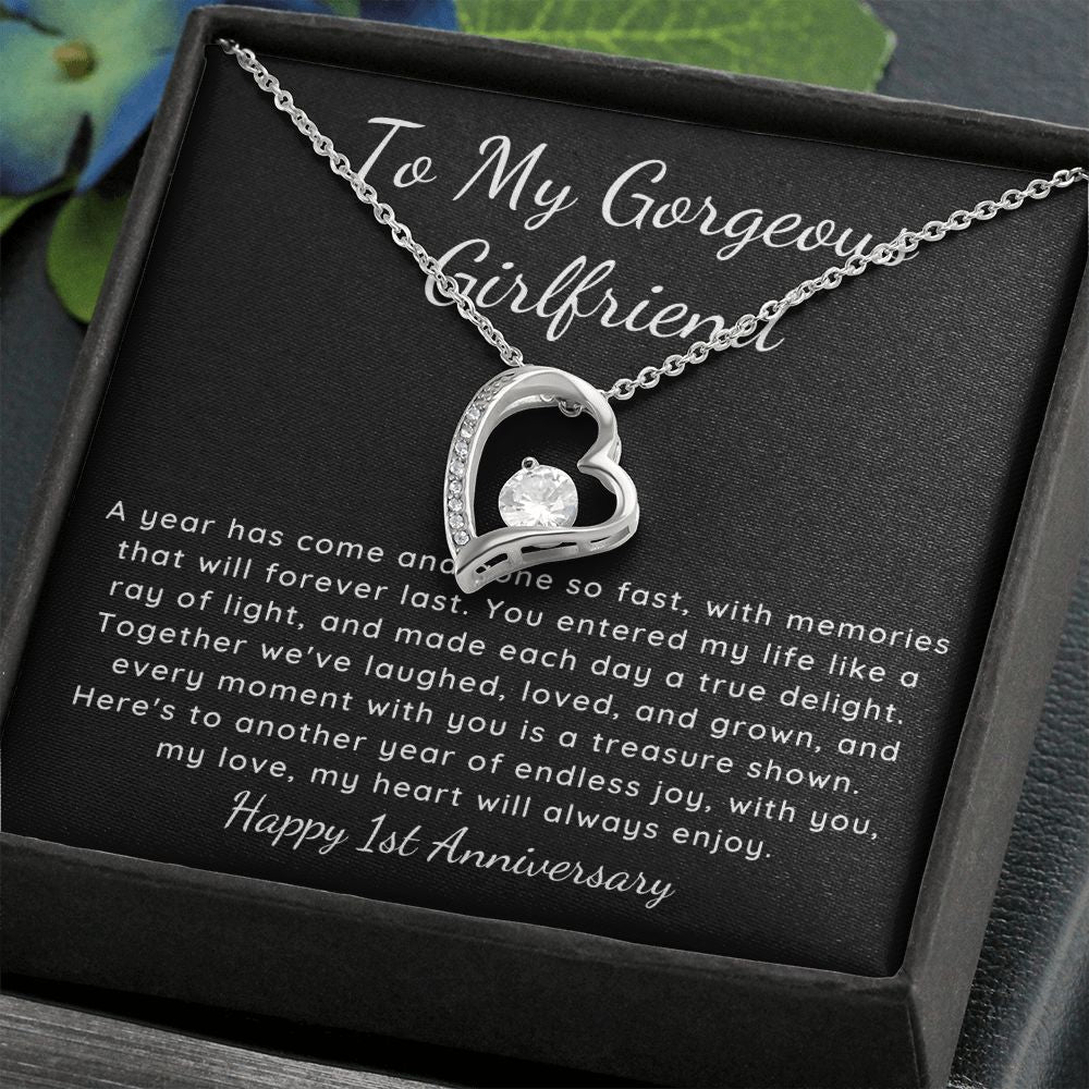 Forever Love Necklace for girlfriend One Year dating anniversary
