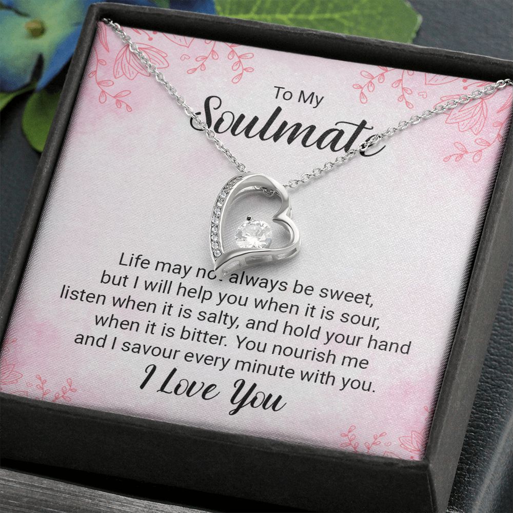 To My Soulmate Gold Forever Love Necklace