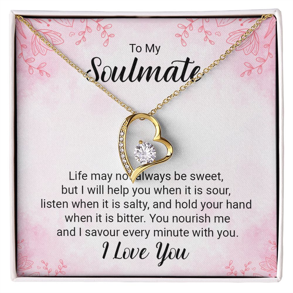 To My Soulmate Gold Forever Love Necklace