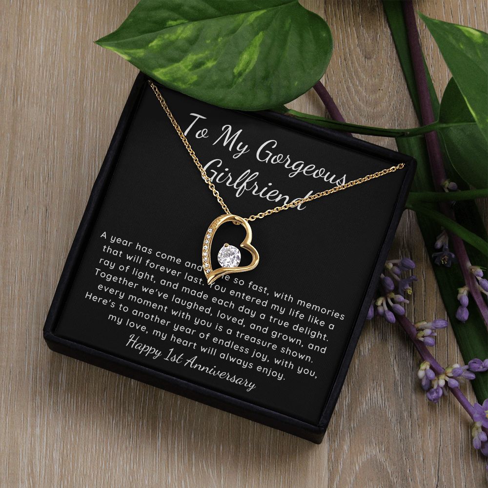 Forever Love Necklace for girlfriend One Year dating anniversary
