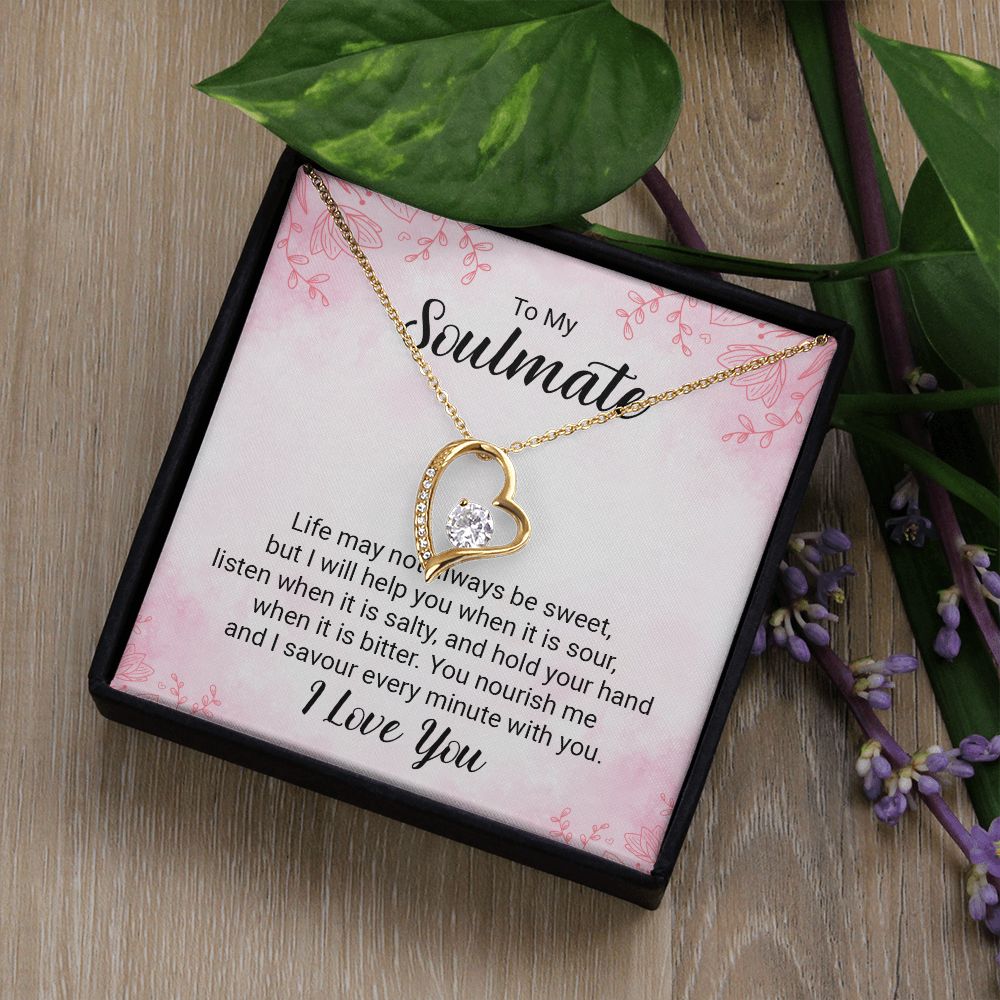 To My Soulmate Gold Forever Love Necklace