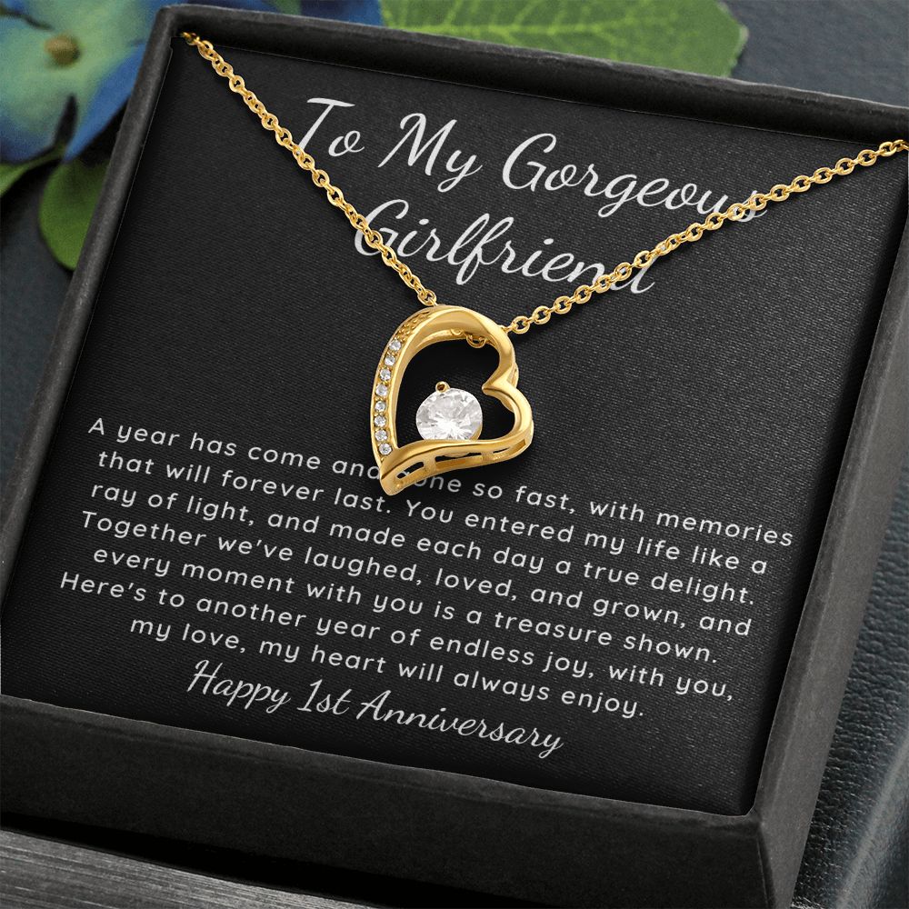 Forever Love Necklace for girlfriend One Year dating anniversary
