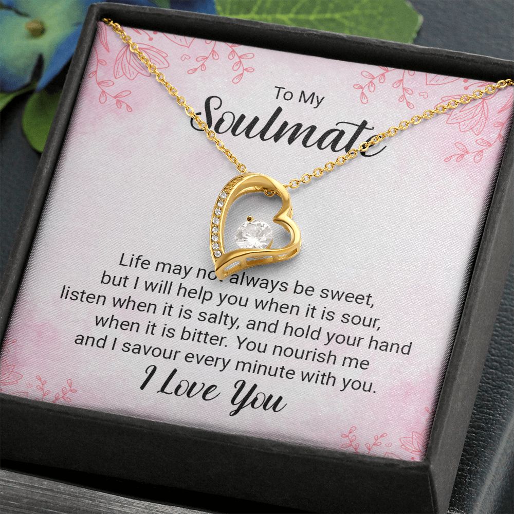 To My Soulmate Gold Forever Love Necklace