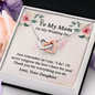 Mother of the Bride heart necklace gift