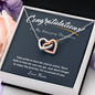 Daughter graduation heart necklace from Mum