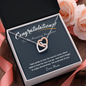 Daughter graduation heart necklace from Mum