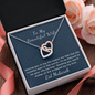 Eid Mubarak heart necklace for wife gift