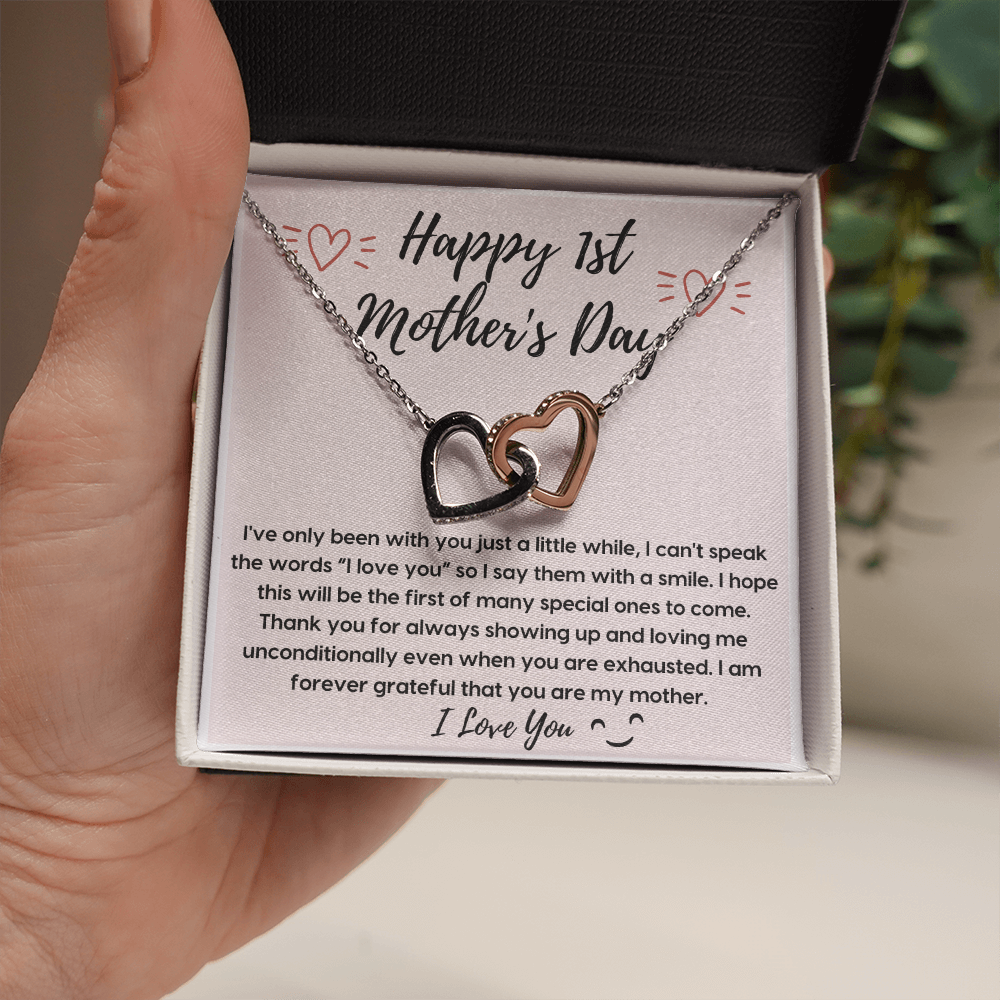Happy 1st Mother s Day heart necklace gift