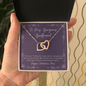 Interlocking heart Valentines day necklace gift for Girlfriend