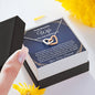 2nd anniversary for wife interlocking heart necklace