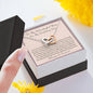 To My Wonderful Mom on my Wedding Day from Daughter interlocking necklace