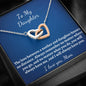 Daughter mother interlocking heart necklace