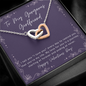 Interlocking heart Valentines day necklace gift for Girlfriend