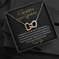 Congratulations on your graduation heart necklace daughter gift