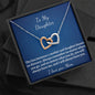 Daughter mother interlocking heart necklace