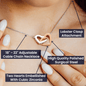 To My Amazing Daughter Christmas Birthday Mother daughter heart necklace gift