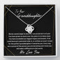 Granddaughter Graduation necklace gift, Graduation Gift For Granddaughter Love Knot Necklace