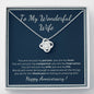 Love Knot Anniversary necklace for Wonderful Wife