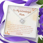 To My Wonderful Mom Love knot necklace gift