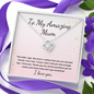 To My Amazing Mum Love Knot necklace