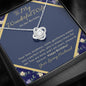Wonderful Wife on her birthday gift Love Knot necklace