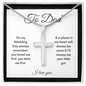 father of the bride, I'll always be your little girl cross necklace gift
