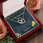 Wife birthday necklace interlocking hearts gift