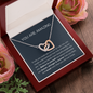 You are amazing interlocking heart necklace
