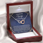 2nd anniversary for wife interlocking heart necklace
