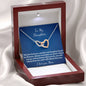 Daughter mother interlocking heart necklace